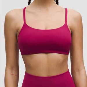 LULULEMON Wunder Train Strappy Racer Bra Light Support A/B Cup Magenta Smoke NWT